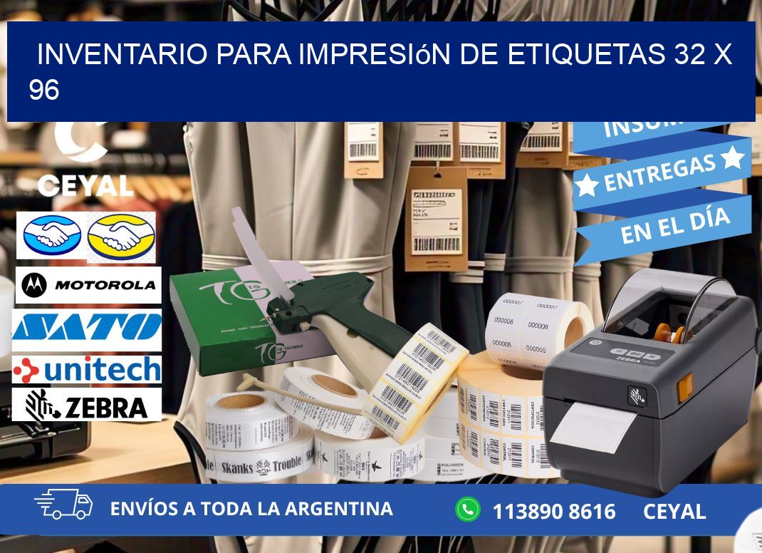 inventario para impresión de etiquetas 32 x 96
