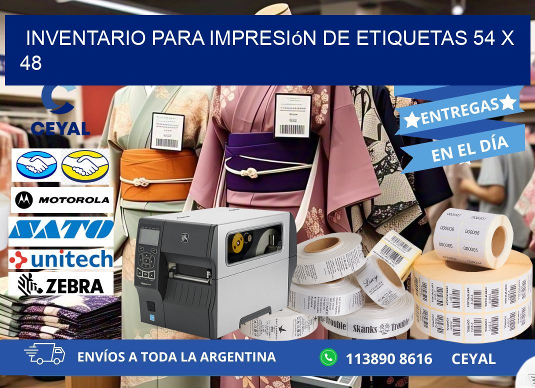 inventario para impresión de etiquetas 54 x 48