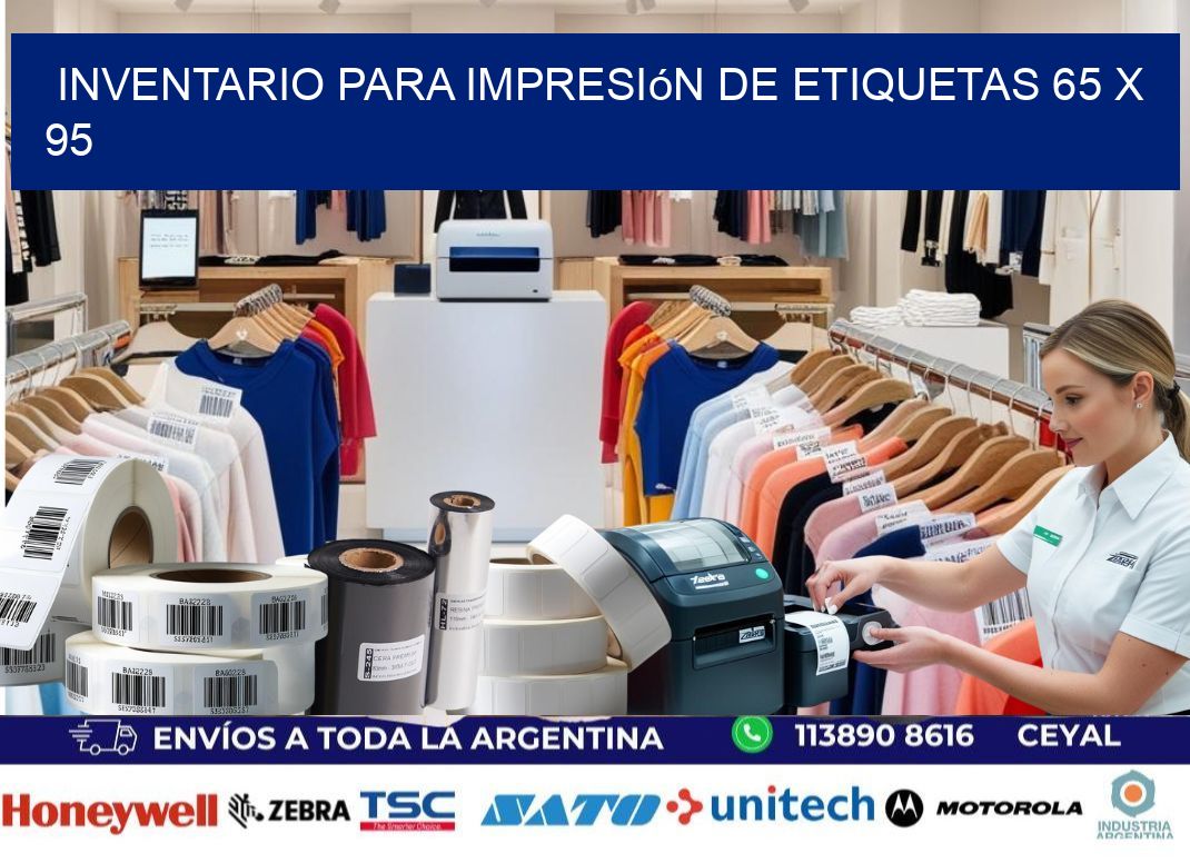 inventario para impresión de etiquetas 65 x 95