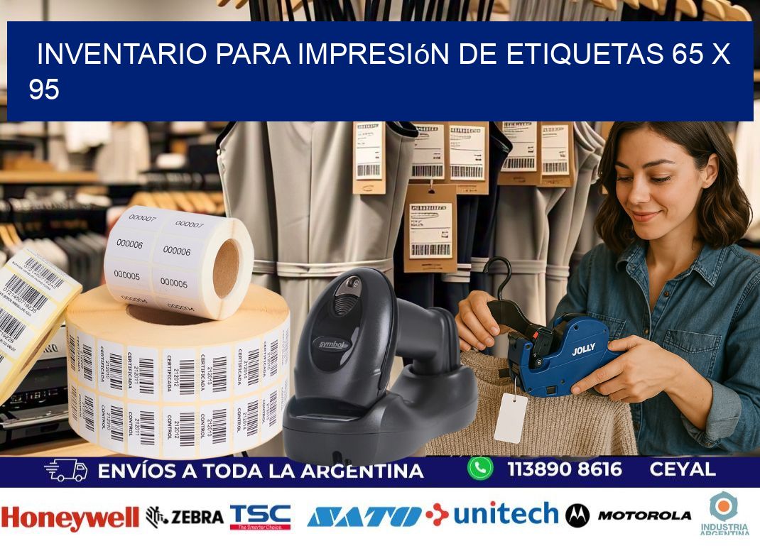 inventario para impresión de etiquetas 65 x 95