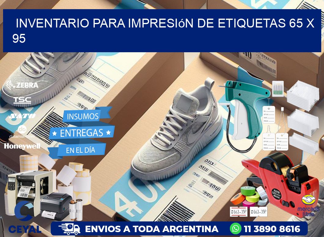 inventario para impresión de etiquetas 65 x 95