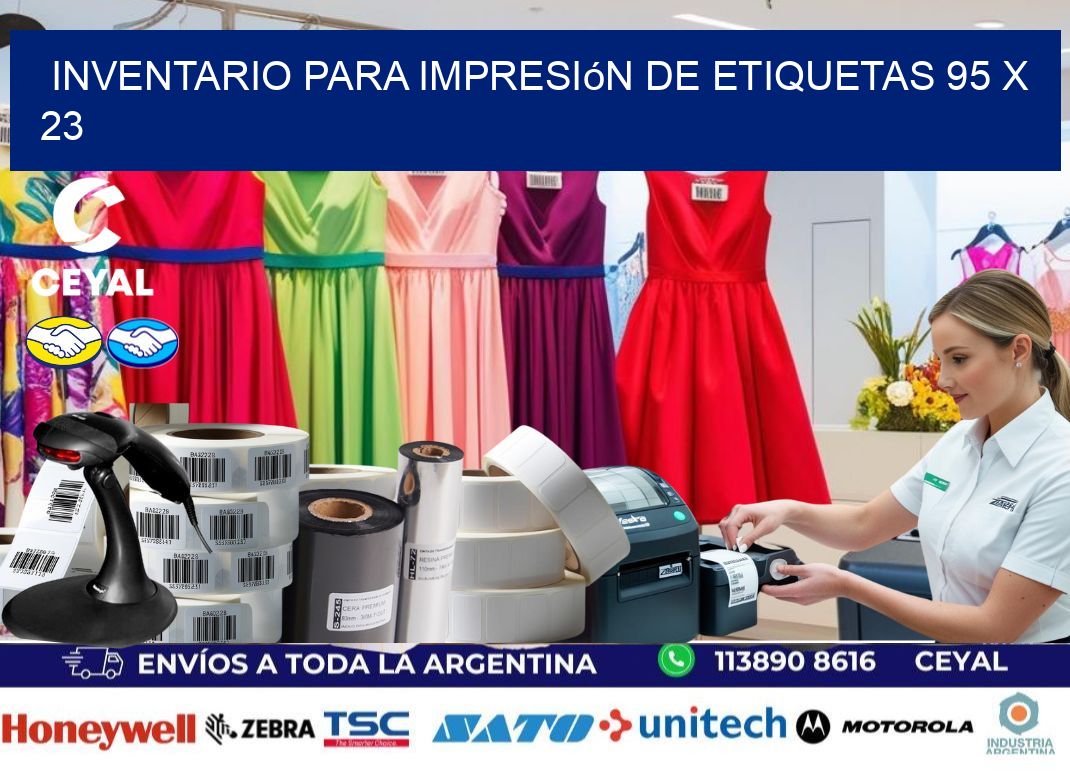 inventario para impresión de etiquetas 95 x 23