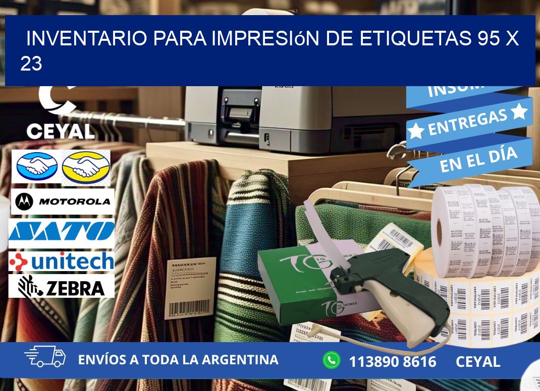 inventario para impresión de etiquetas 95 x 23