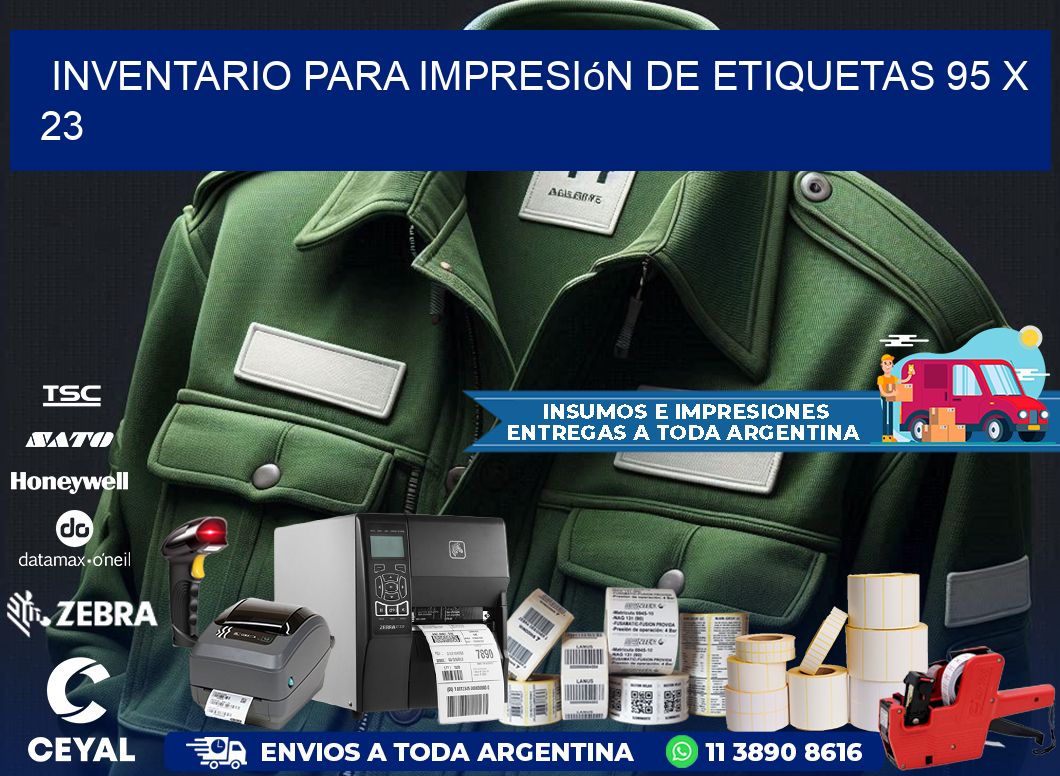 inventario para impresión de etiquetas 95 x 23