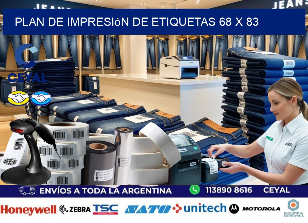 plan de impresión de etiquetas 68 x 83