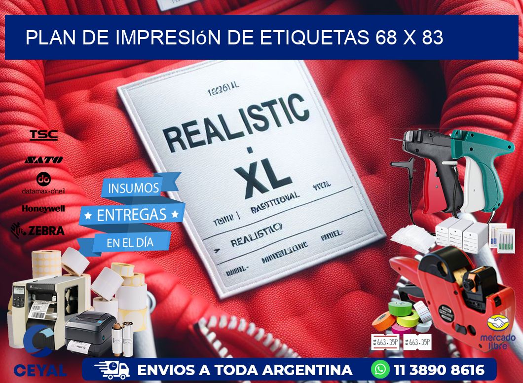 plan de impresión de etiquetas 68 x 83