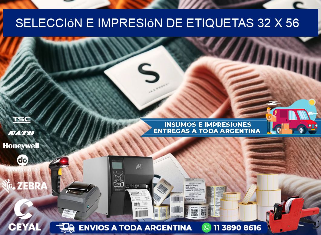 selección e impresión de etiquetas 32 x 56
