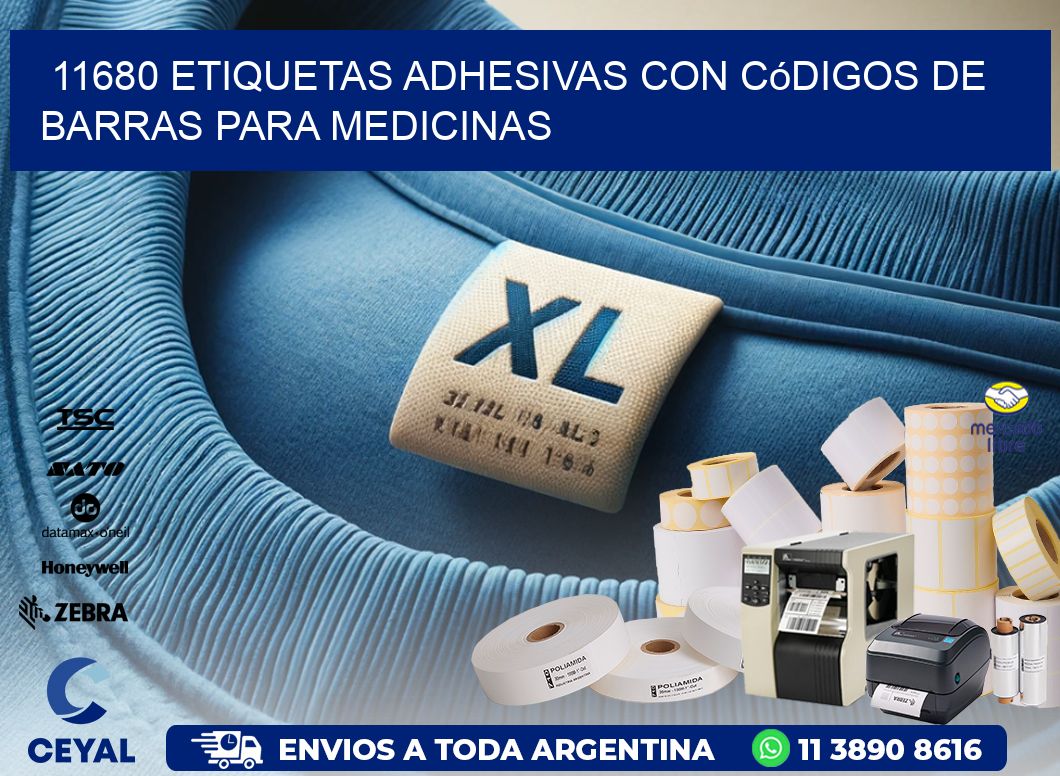 11680 etiquetas adhesivas con códigos de barras para medicinas