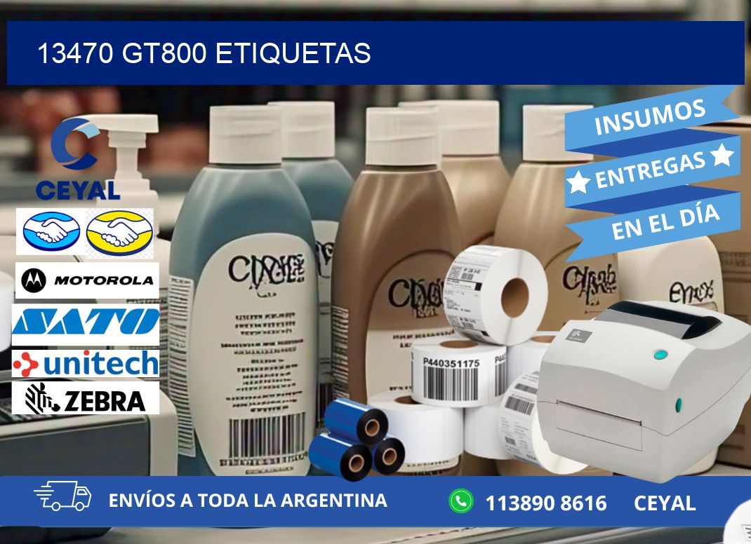 13470 GT800 etiquetas
