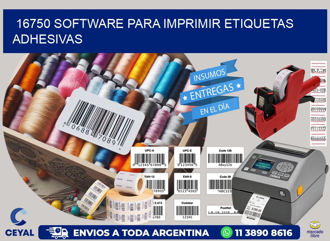 16750 software para imprimir etiquetas adhesivas