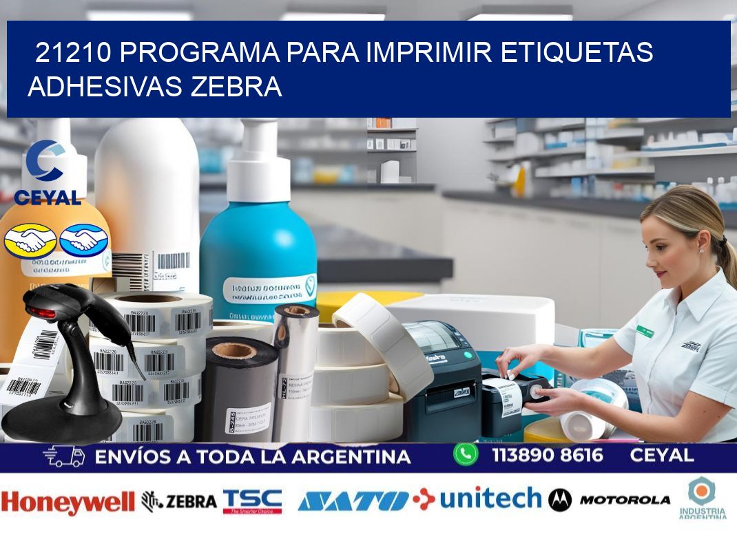 21210 Programa para imprimir etiquetas adhesivas zebra