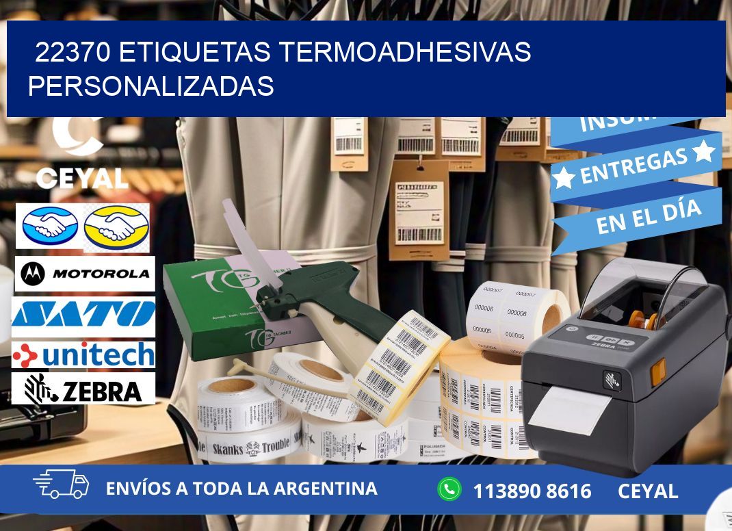 22370 Etiquetas termoadhesivas personalizadas