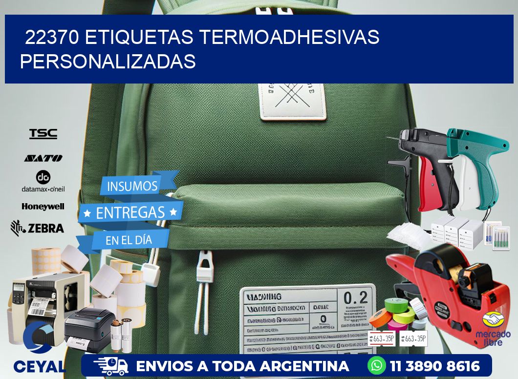22370 Etiquetas termoadhesivas personalizadas