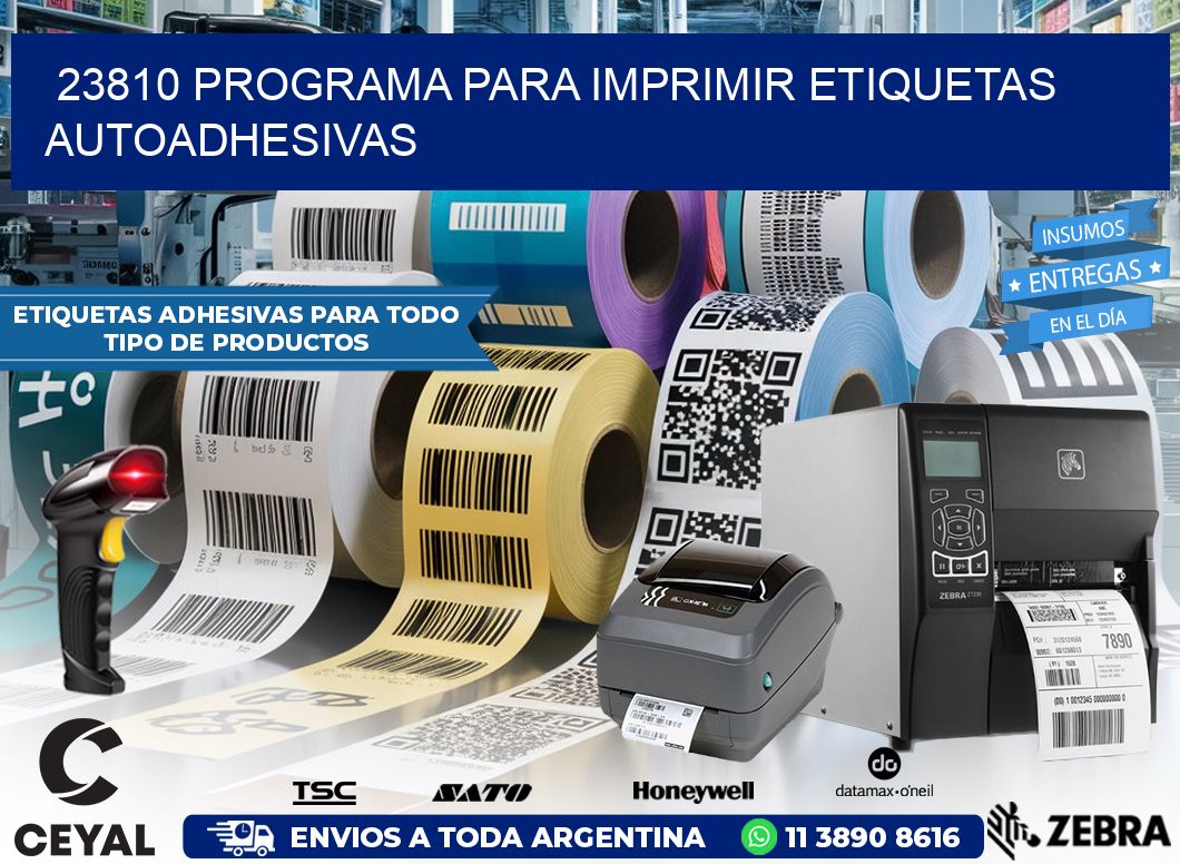 23810 Programa para imprimir etiquetas autoadhesivas