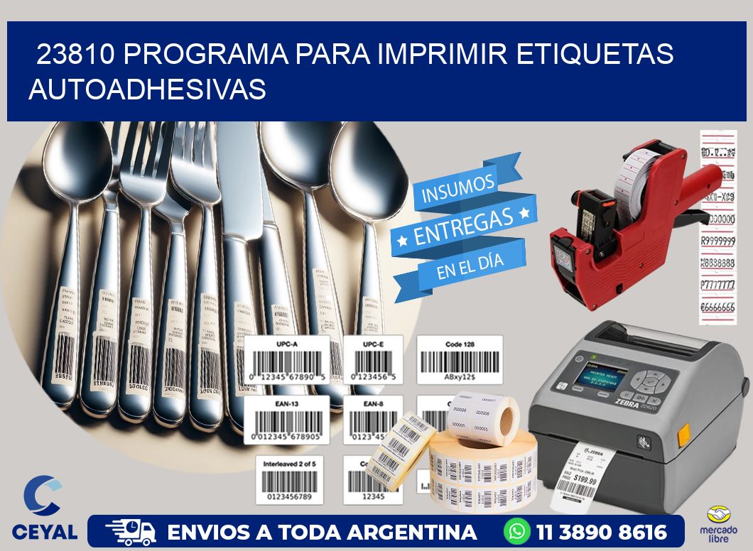 23810 Programa para imprimir etiquetas autoadhesivas