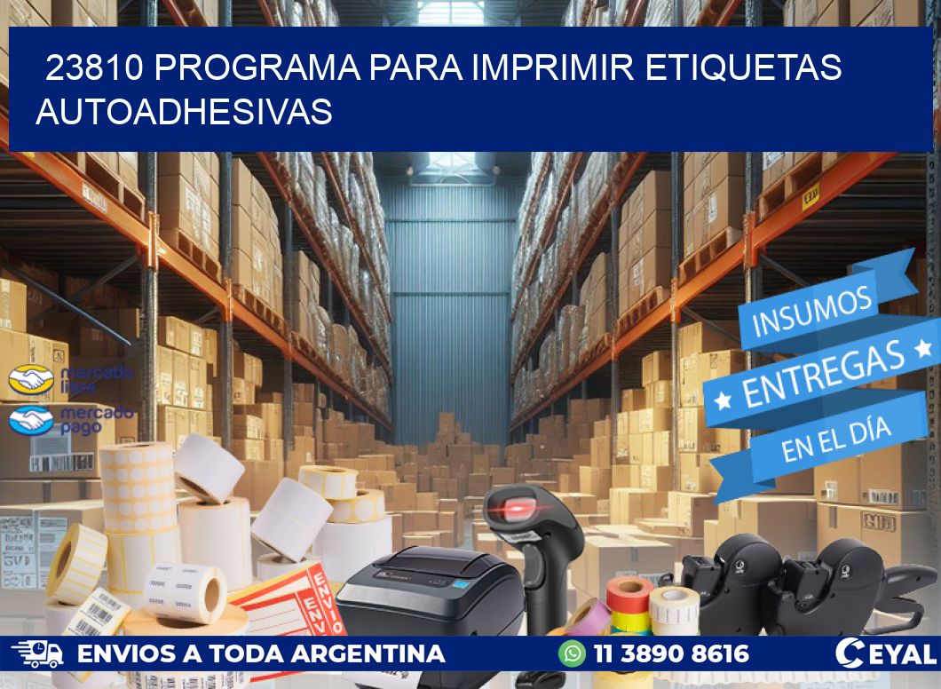 23810 Programa para imprimir etiquetas autoadhesivas