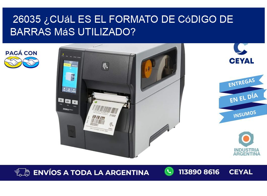 26035 ¿Cuál es el formato de código de barras más utilizado?