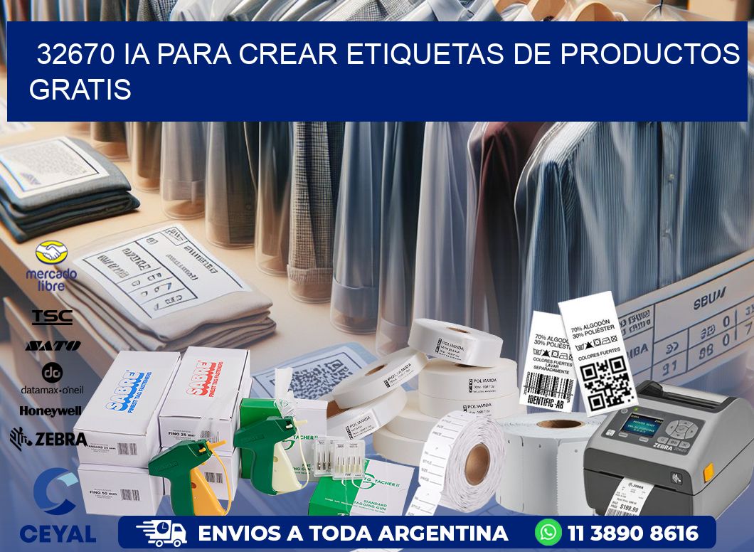 32670 IA para crear etiquetas de productos gratis
