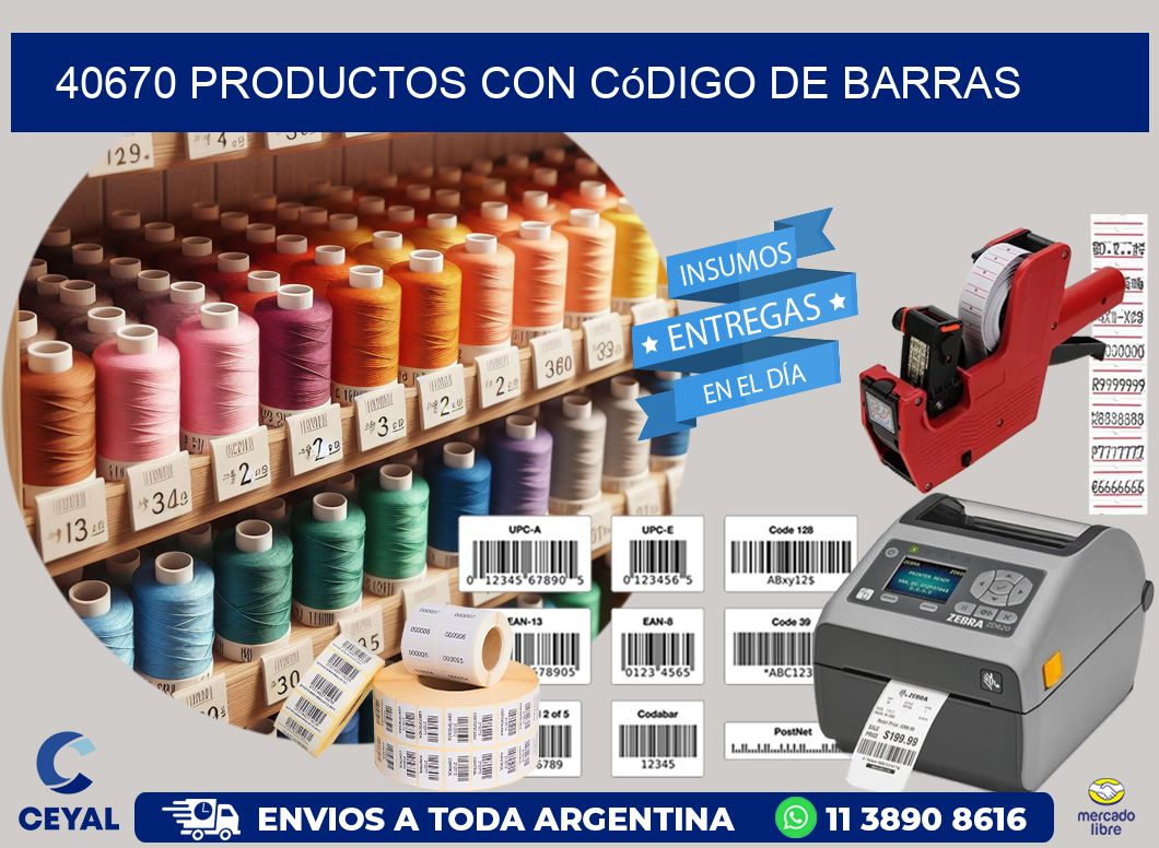 40670 Productos con código de barras