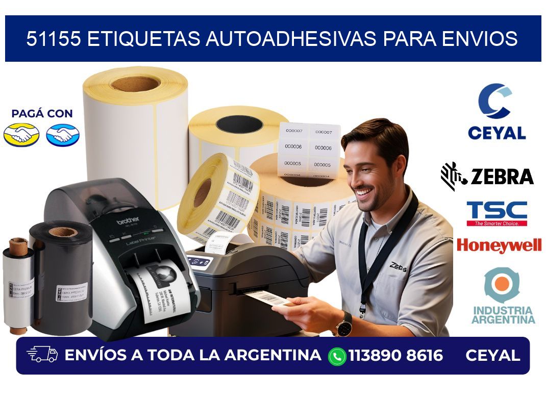 51155 etiquetas autoadhesivas para envios