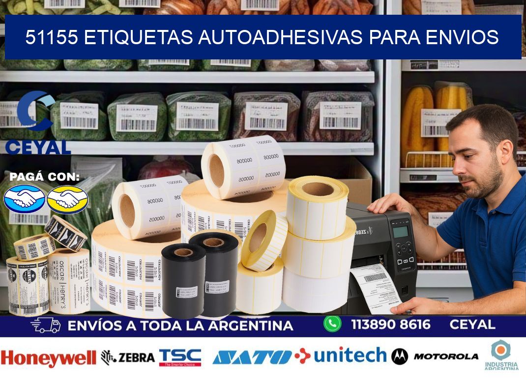 51155 etiquetas autoadhesivas para envios