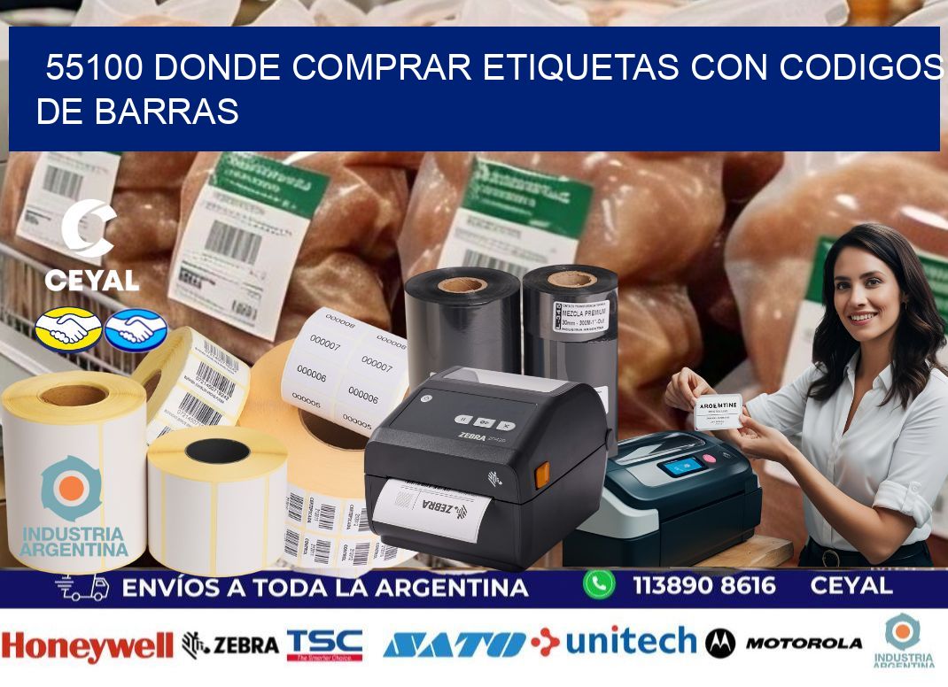 55100 Donde comprar etiquetas con codigos de barras