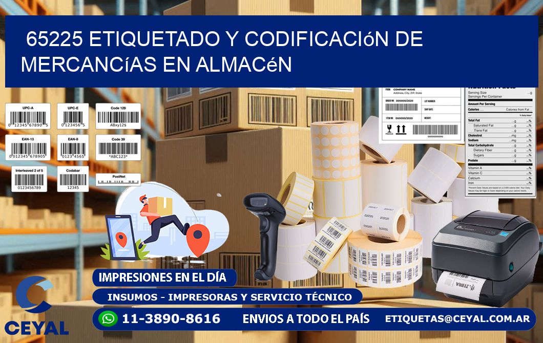65225 Etiquetado y codificación de mercancías en almacén