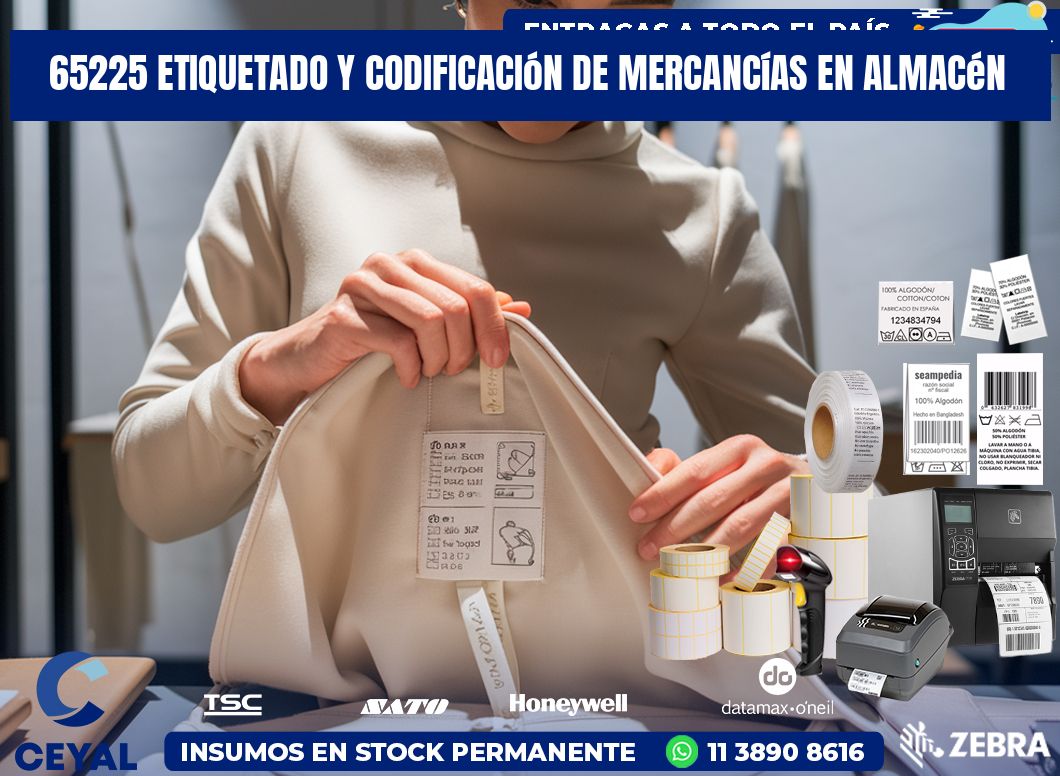 65225 Etiquetado y codificación de mercancías en almacén