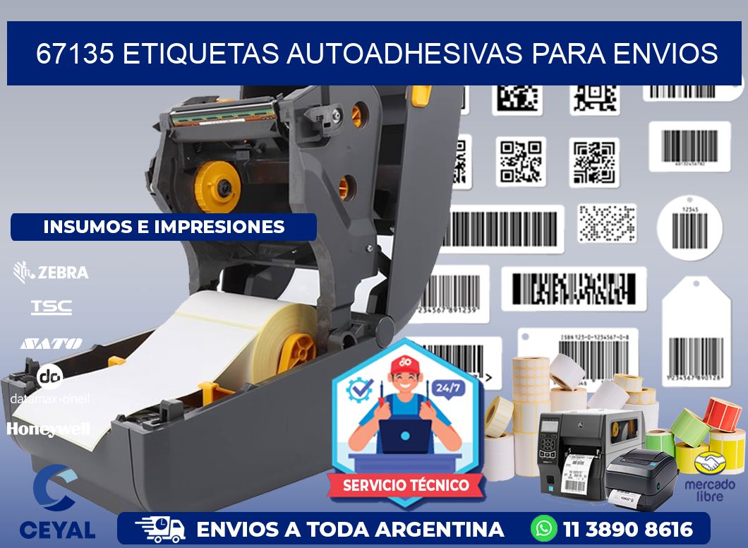 67135 etiquetas autoadhesivas para envios