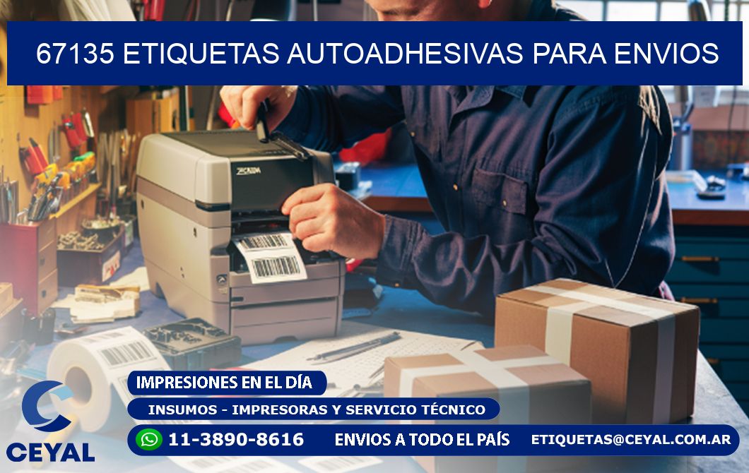 67135 etiquetas autoadhesivas para envios
