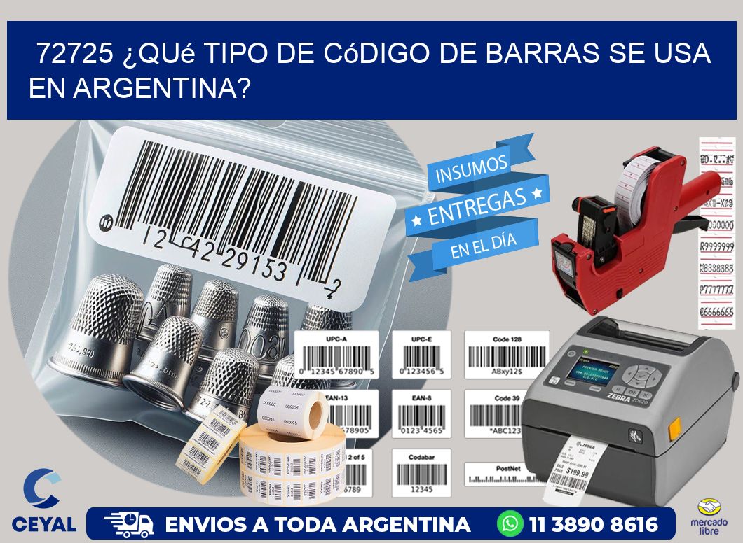 72725 ¿Qué tipo de código de barras se usa en Argentina?