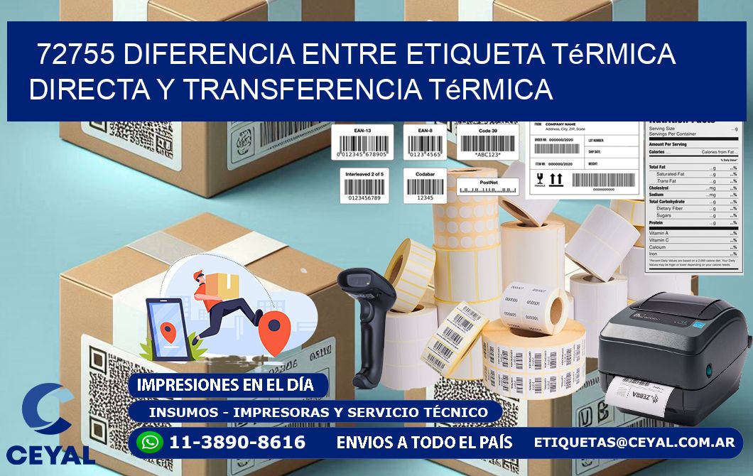 72755 diferencia entre etiqueta térmica directa y transferencia térmica