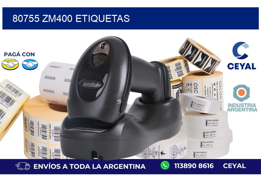80755 ZM400 etiquetas