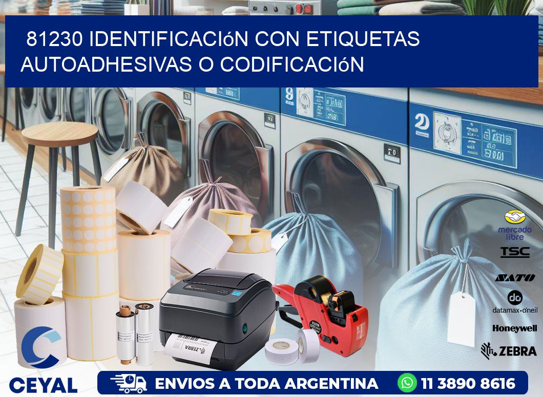 81230 identificación con etiquetas autoadhesivas o codificación