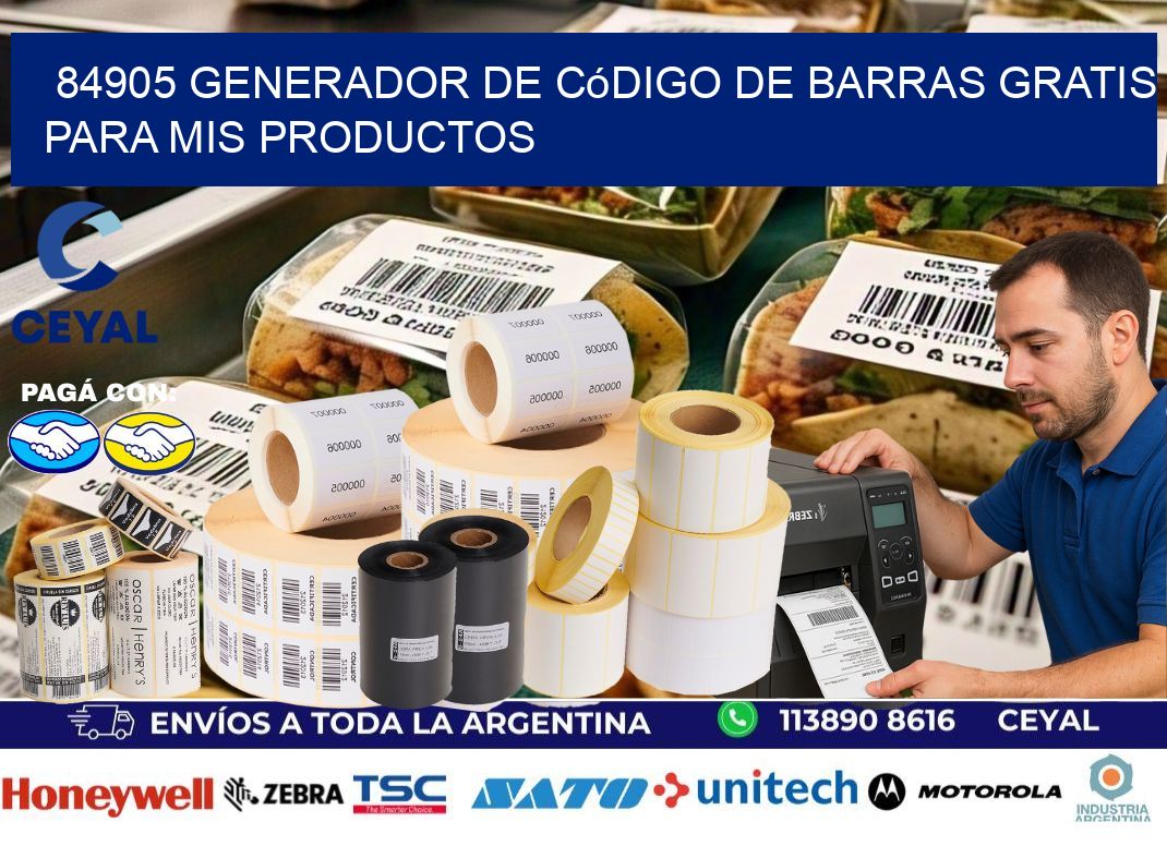84905 Generador de código de barras gratis para mis productos