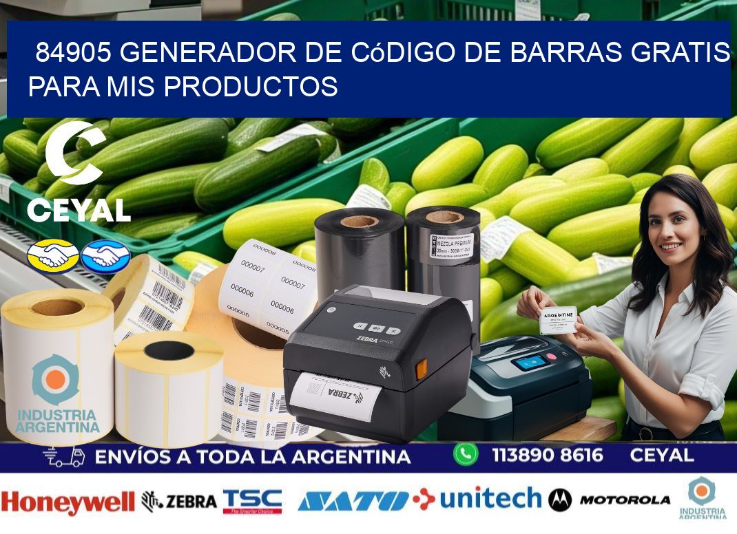 84905 Generador de código de barras gratis para mis productos