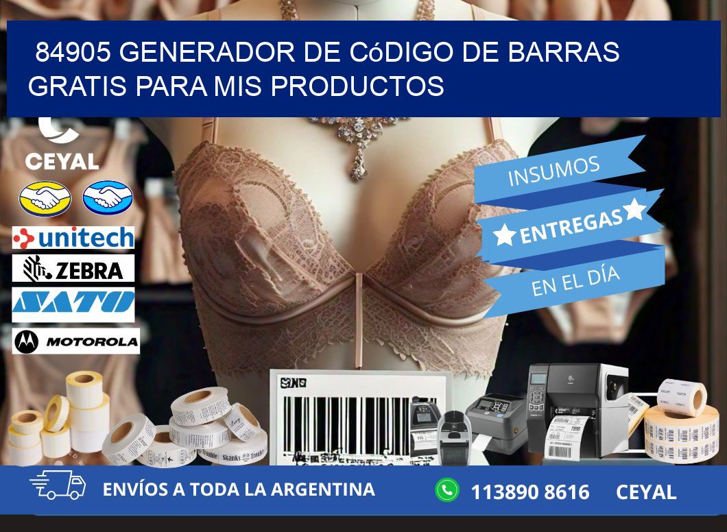 84905 Generador de código de barras gratis para mis productos