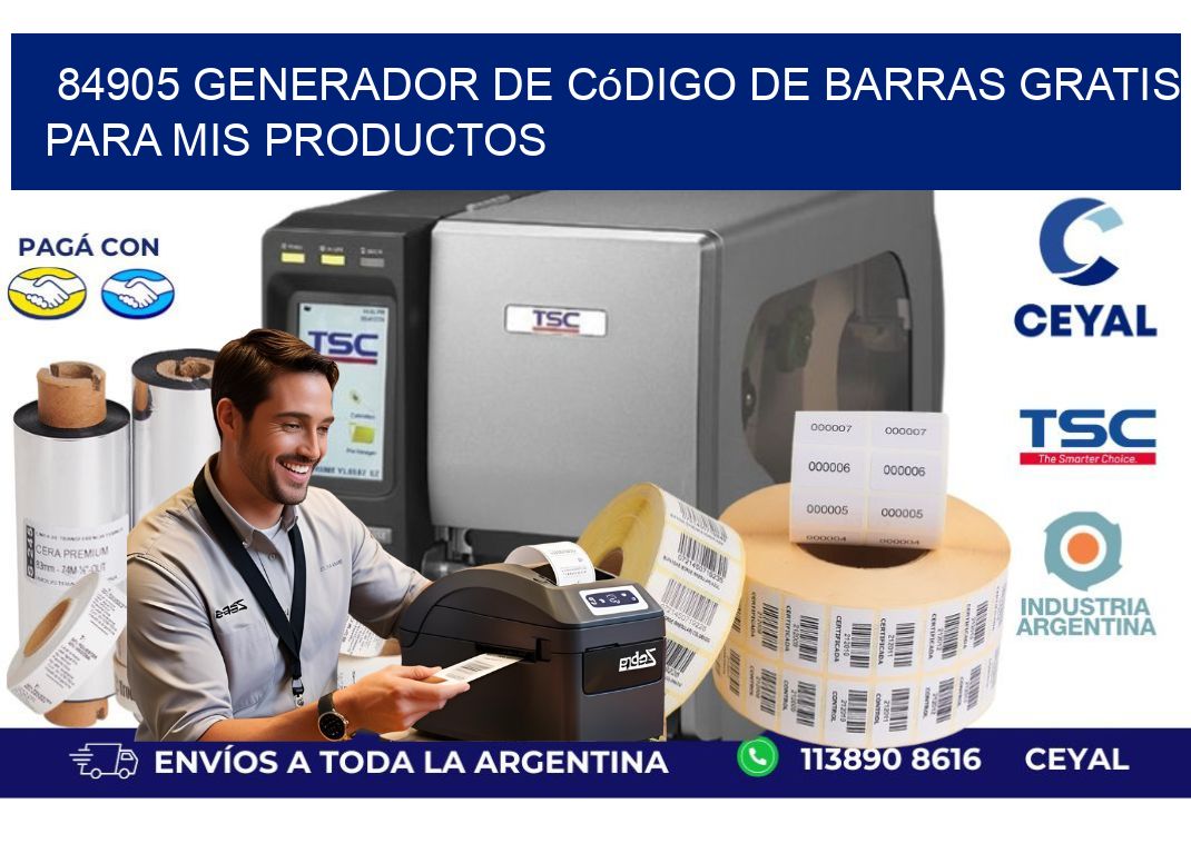 84905 Generador de código de barras gratis para mis productos