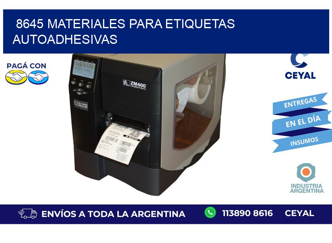 8645 materiales para etiquetas autoadhesivas