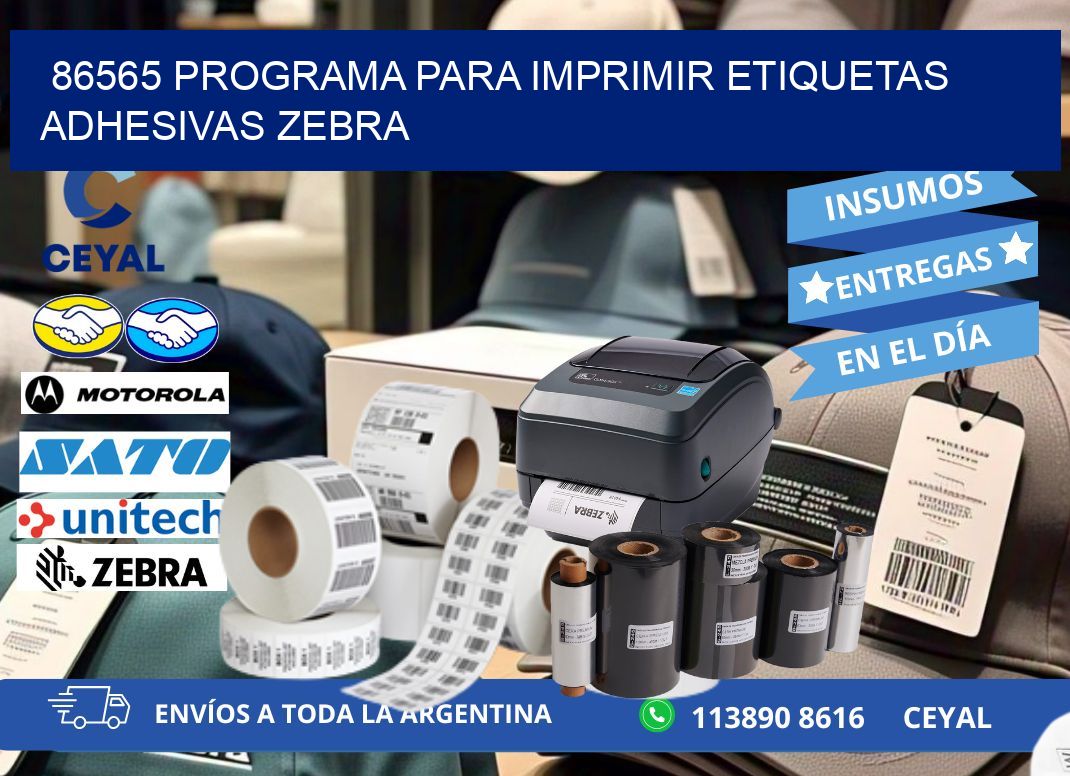 86565 Programa para imprimir etiquetas adhesivas zebra