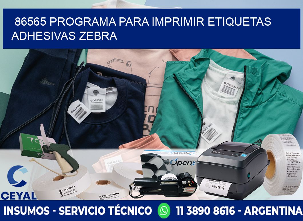 86565 Programa para imprimir etiquetas adhesivas zebra