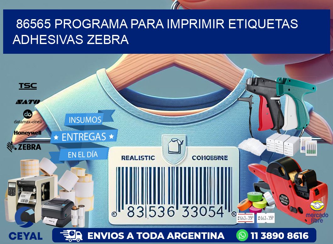 86565 Programa para imprimir etiquetas adhesivas zebra