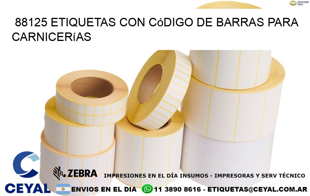 88125 etiquetas con código de barras para carnicerías