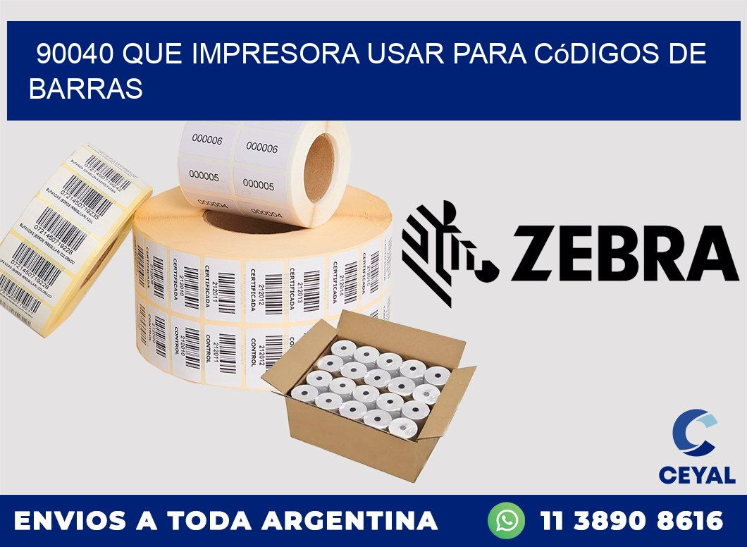 90040 Que impresora usar para códigos de barras