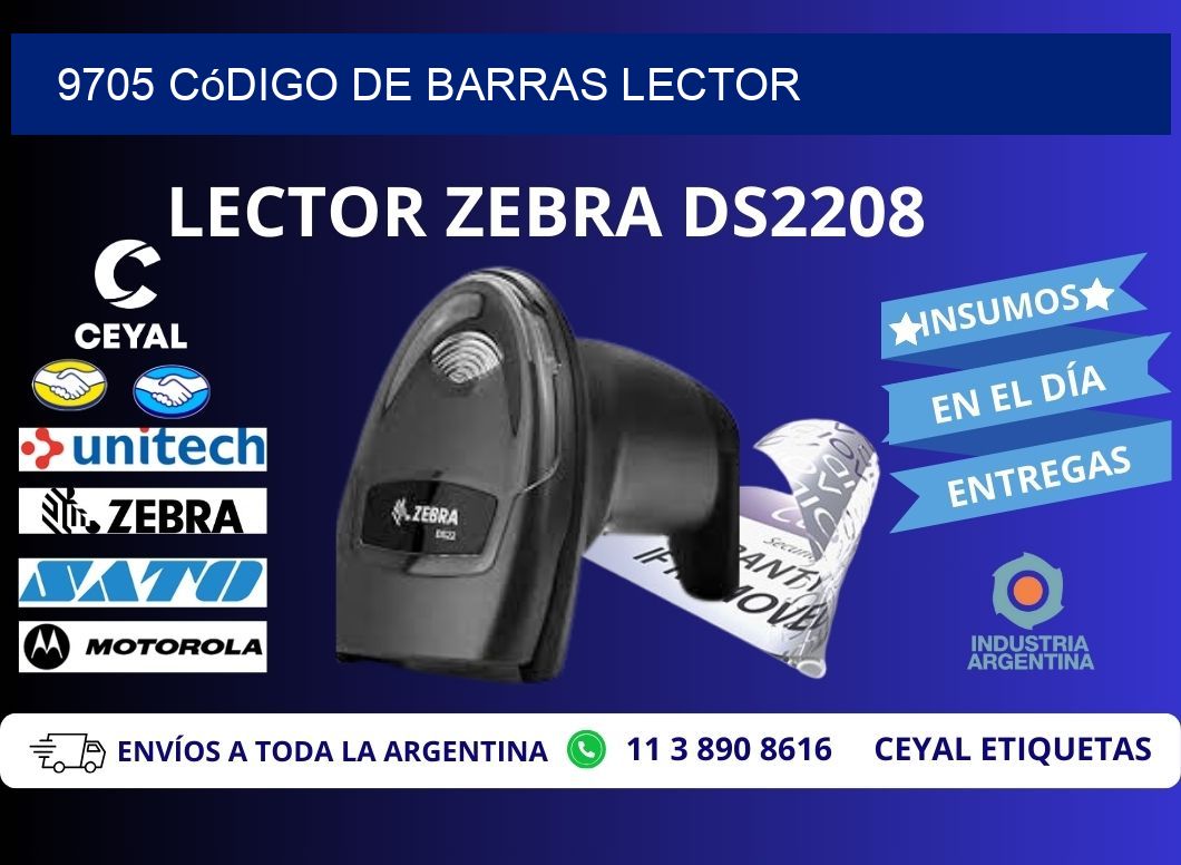 9705 Código de barras lector