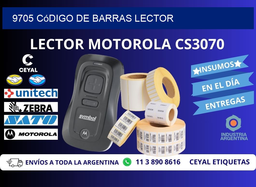 9705 Código de barras lector