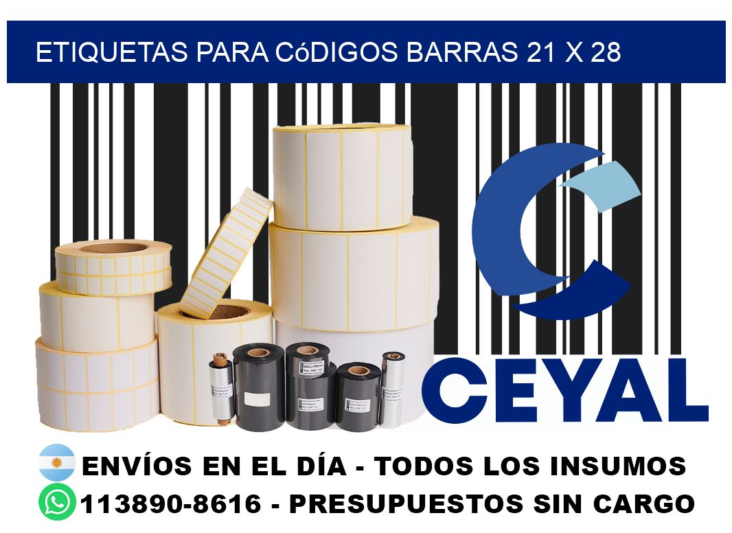 etiquetas para códigos barras 21 x 28