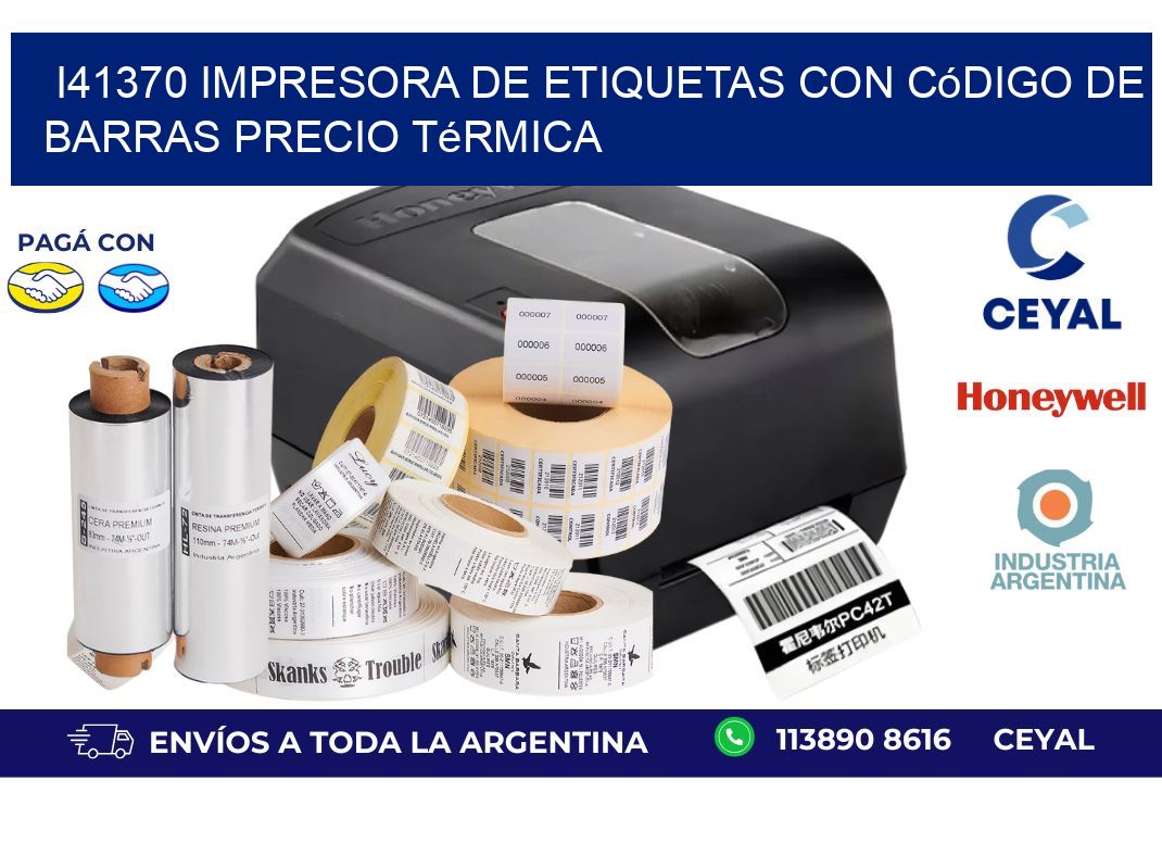 i41370 impresora de etiquetas con código de barras precio térmica