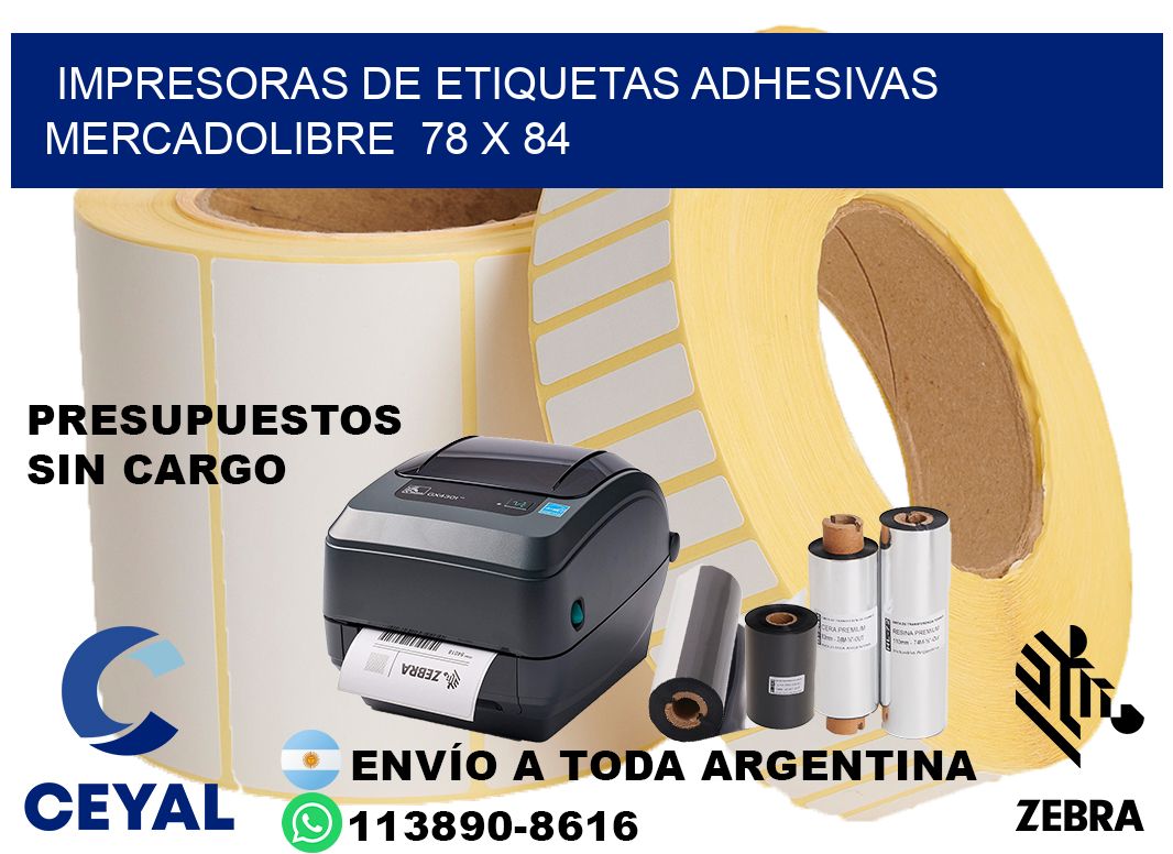 impresoras de etiquetas adhesivas mercadolibre  78 x 84