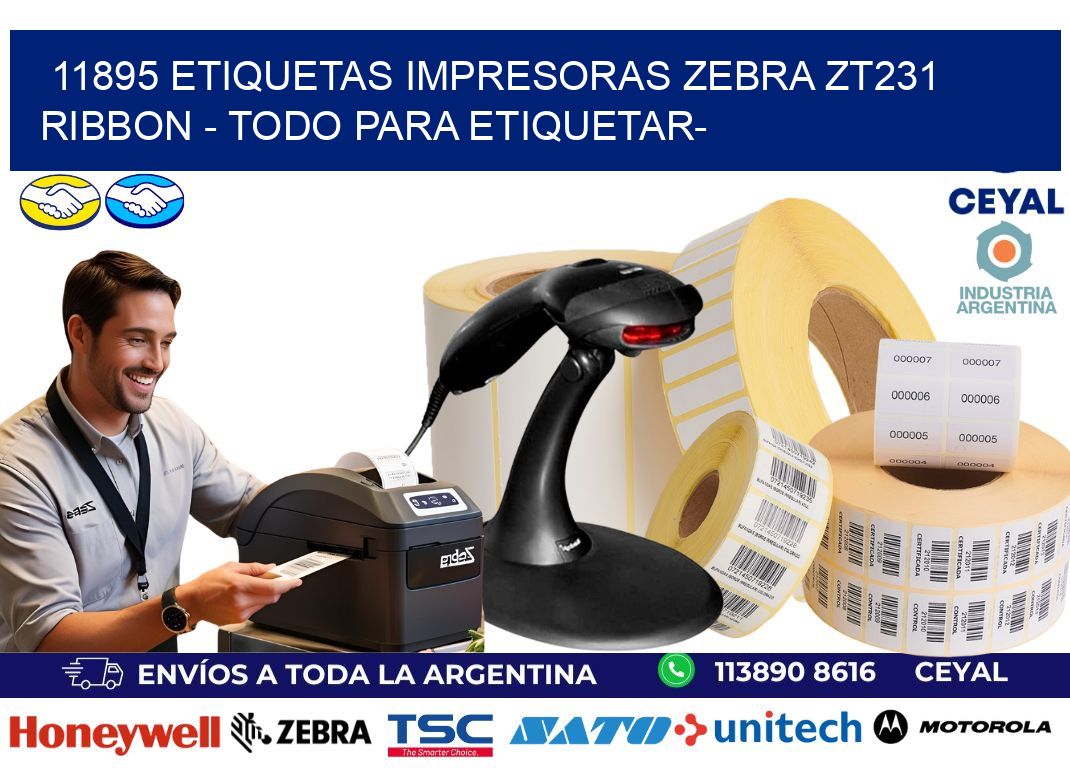 11895 etiquetas impresoras zebra zt231 ribbon – Todo para Etiquetar-